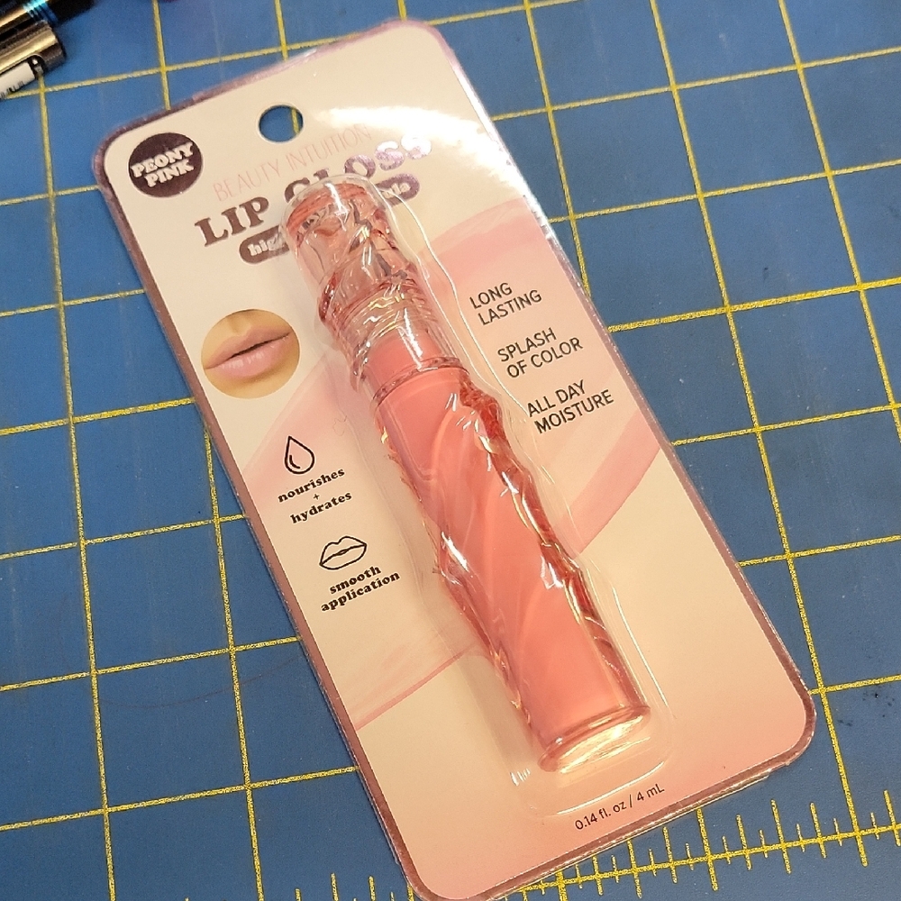 Beauty Intuition Pink Lip Gloss Twisted Cap 4ml Peony Pink